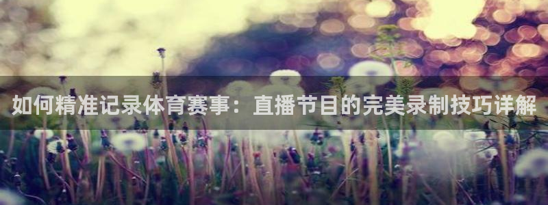 360雨燕足球直播：如何精准记录体育赛事：直播节目的完美录制技巧详解
